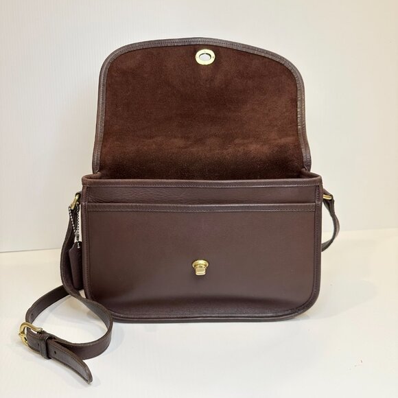 Vintage Coach CITY Bag 9790 Mahogany Crossbody/Shoulder Y2K - Picture 10 of 15